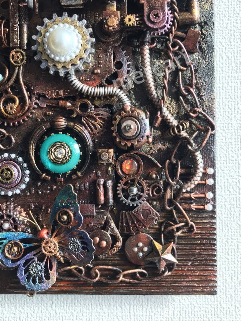 テクスチャー スチームパンクアート 立体画 原画 1点もの sp#8