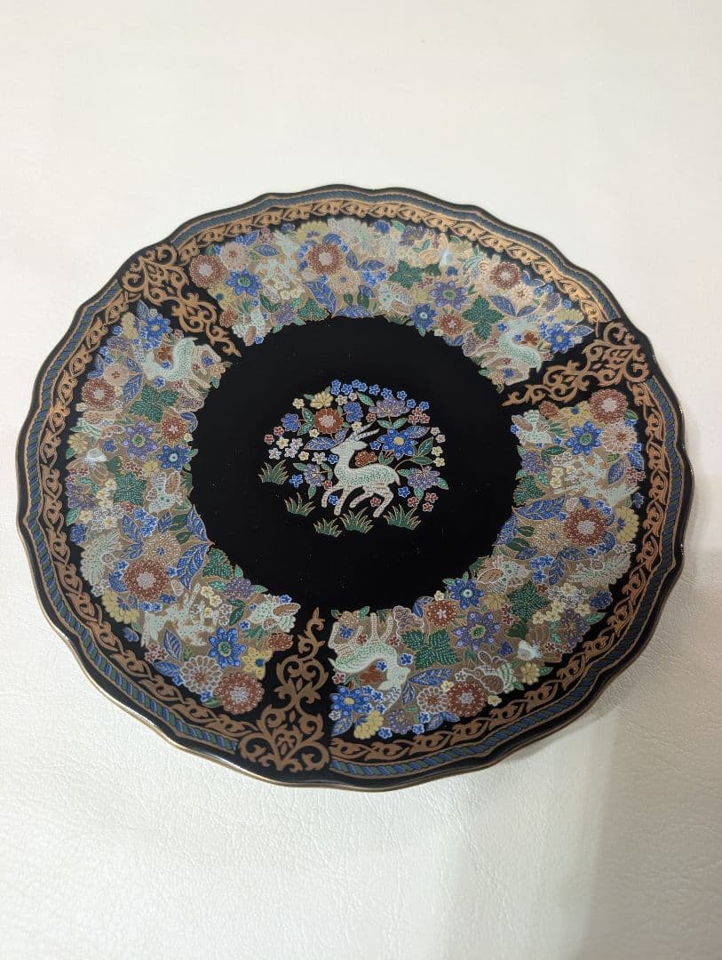 5枚セット 　庫山窯　金花詰　蒼園　平皿　金彩　古伊万里　鹿