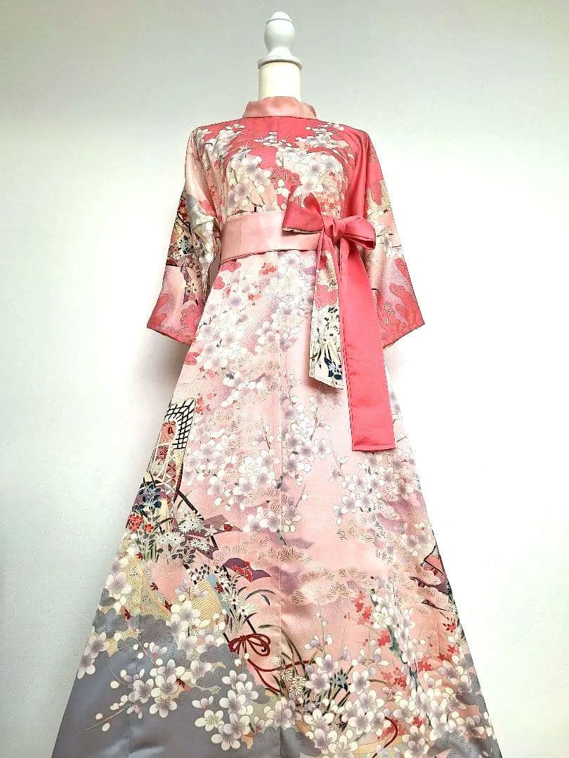 着物リメイクワンピース3672