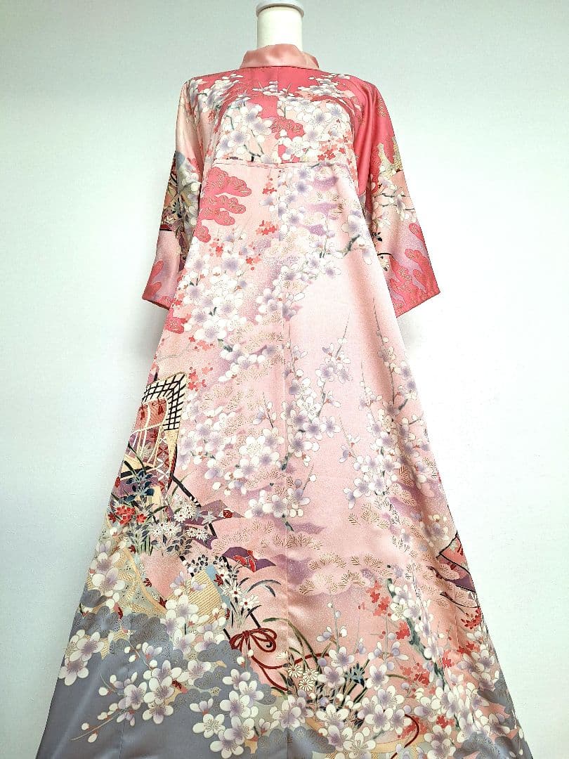 着物リメイクワンピース3672