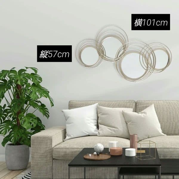 新品未使用 ウォールアートミラー 壁掛け 鏡 全身鏡 北欧 モダン インテリア