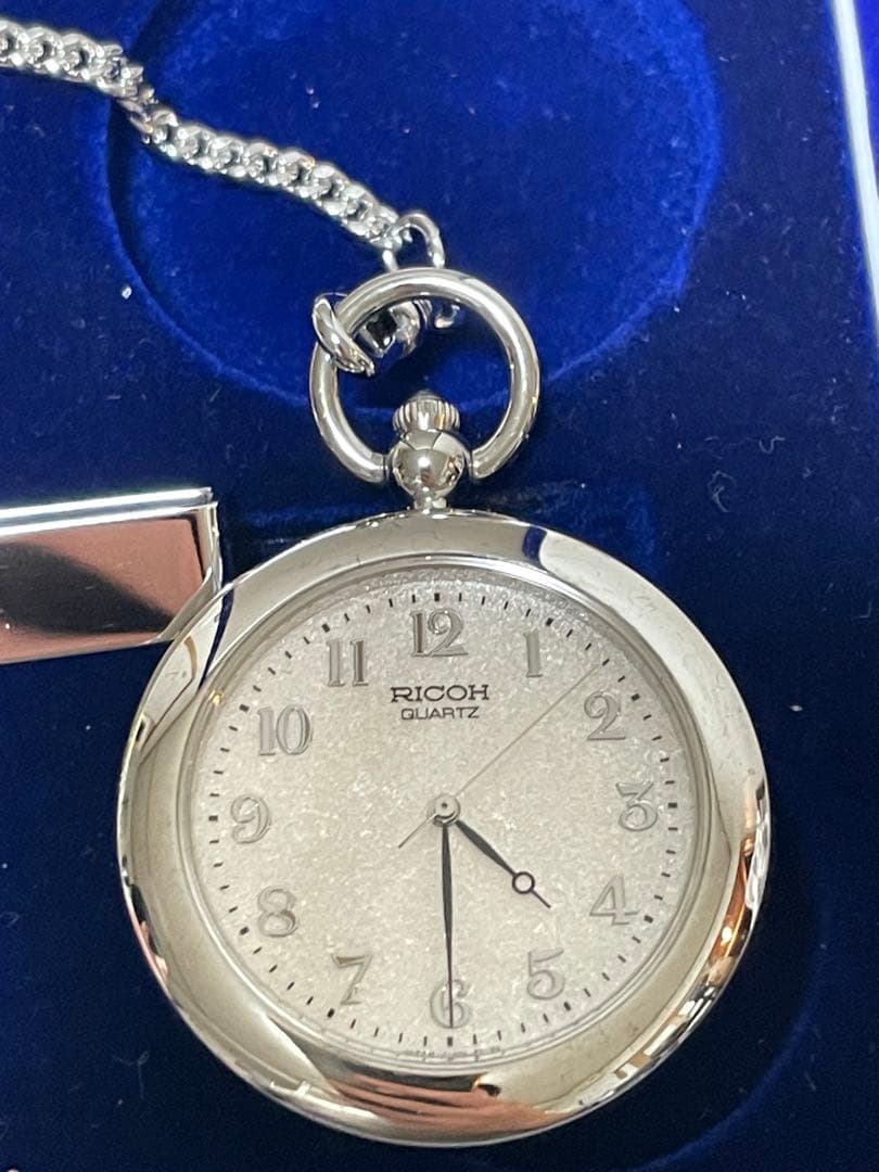 RICOH クォーツ懐中時計 シルバー