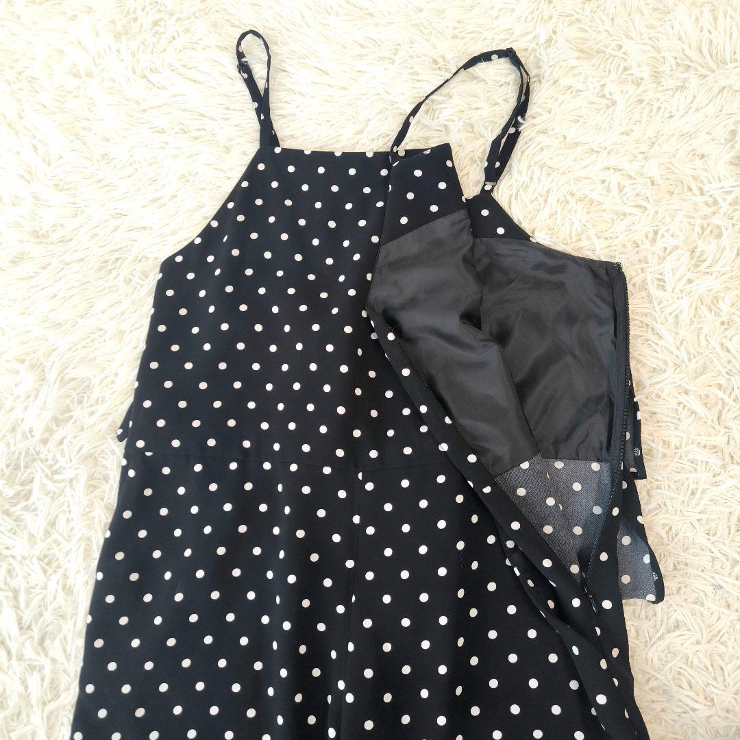 ルルウィルビー バックフリリーサロペット オールインワン ドット