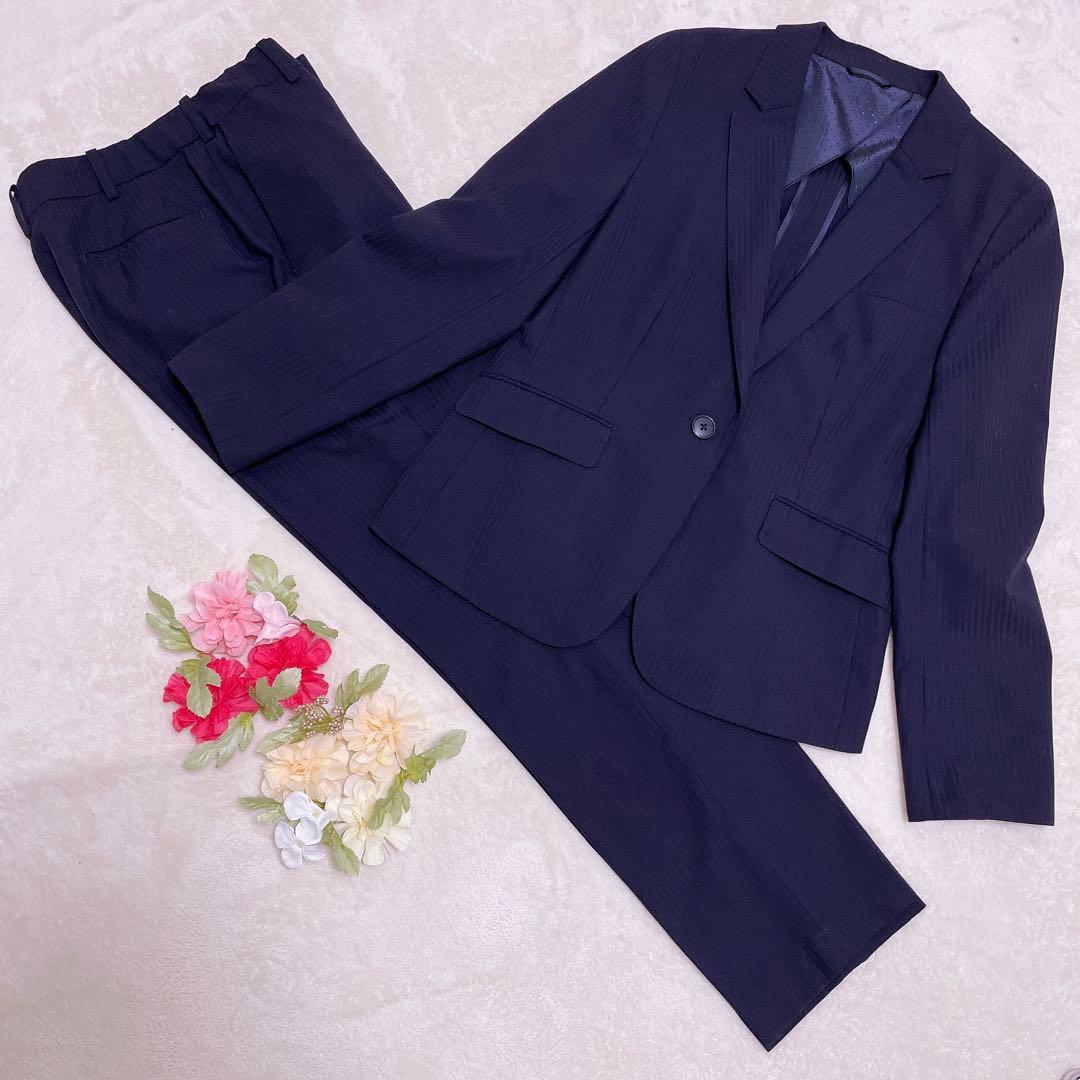 【未使用級】n♡line スーツ 13号 15号 ウォッシャブル ストレッチ