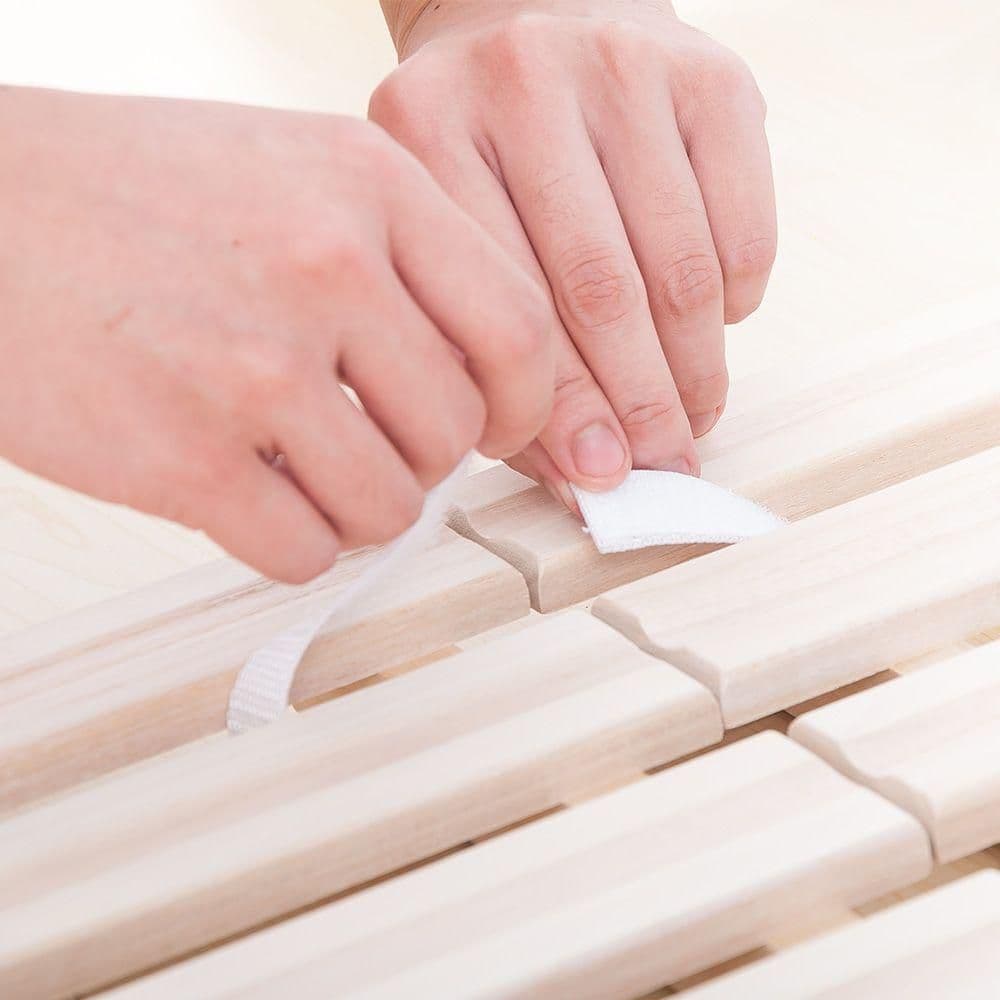 期間限定値下げ-すのこベッド 折りたたみ 天然桐 二つ折り ベッドフレーム 木製