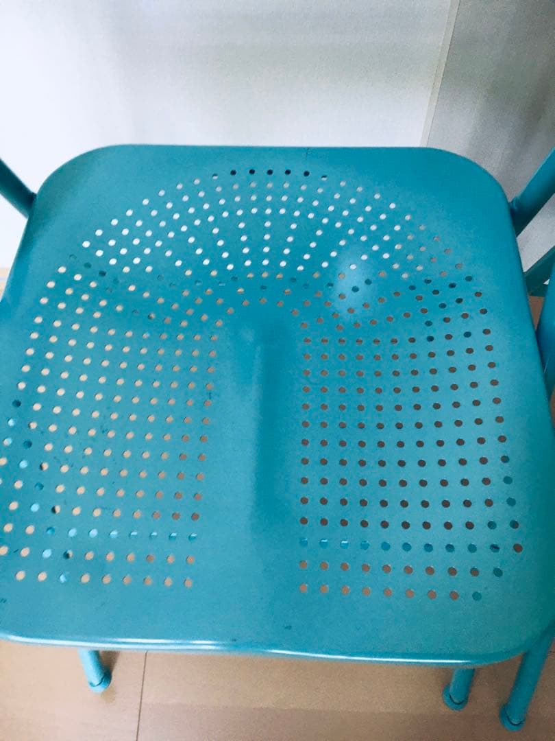 IKEA折り畳みチェアー 2脚セット カラー ターコイズ