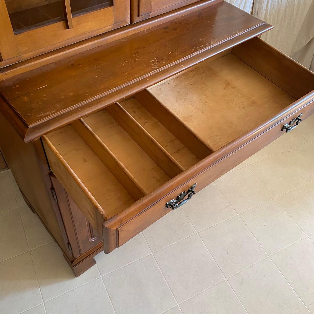 アンティーク　キャビネット　カップボード　シェルフ　食器棚　アメリカ製　北欧