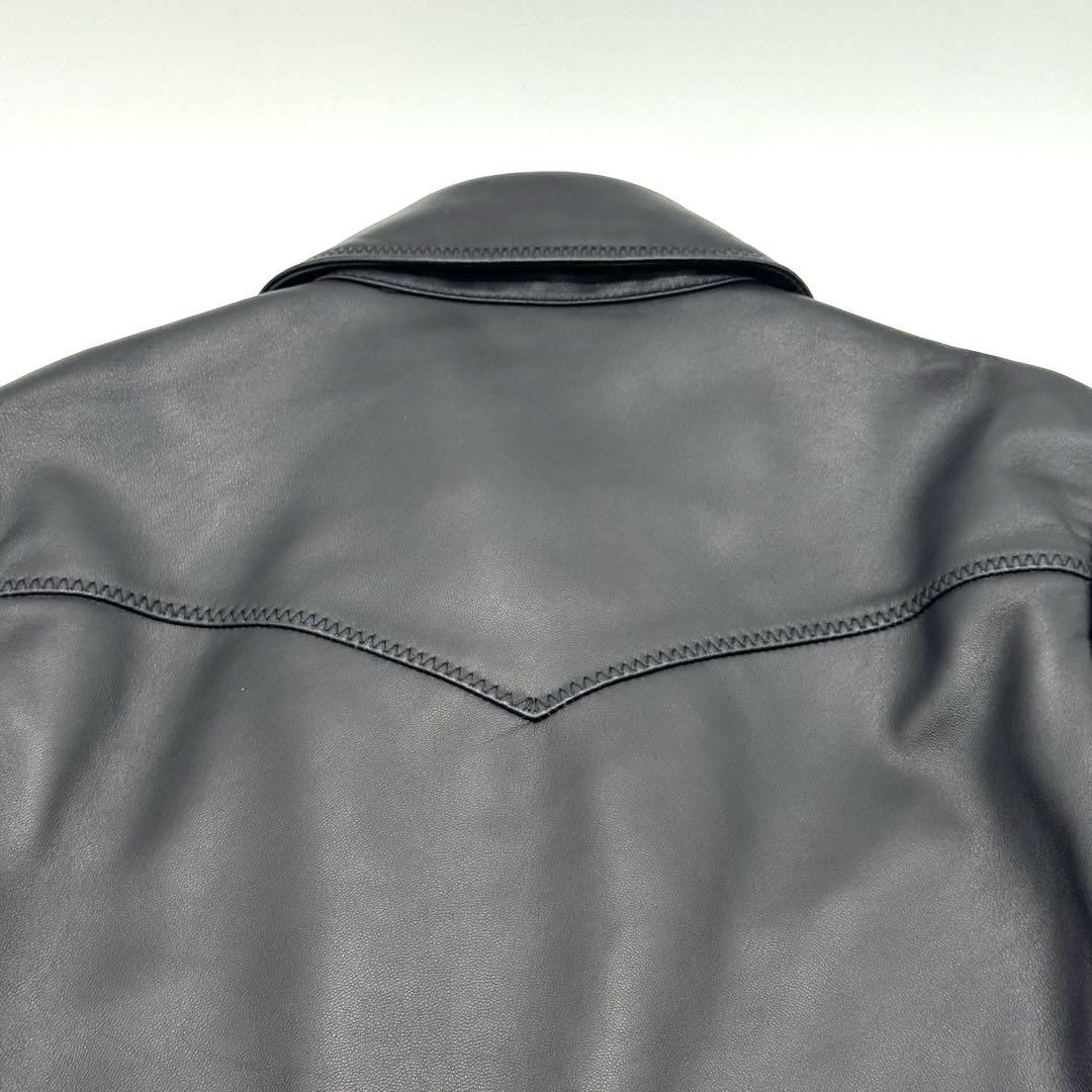 美品　ヒステリックグラマー　ブラック　ラムレザー　コンパクトジャケット　FREE