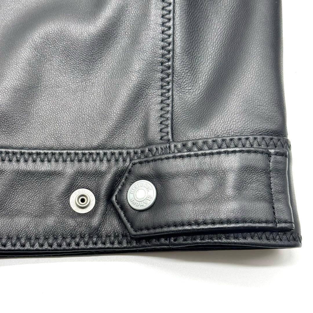 美品　ヒステリックグラマー　ブラック　ラムレザー　コンパクトジャケット　FREE