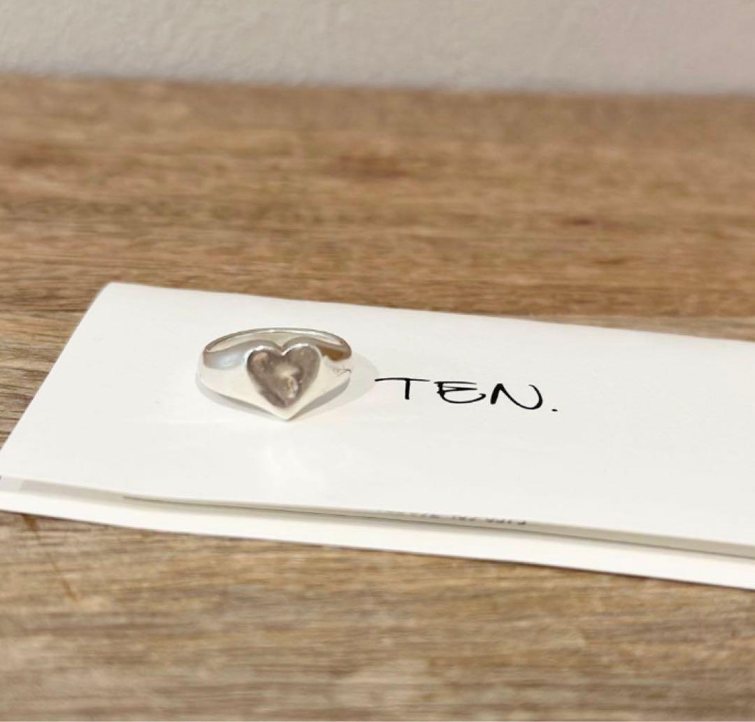 TEN. SILVER925 ハートシグネットリング 5号