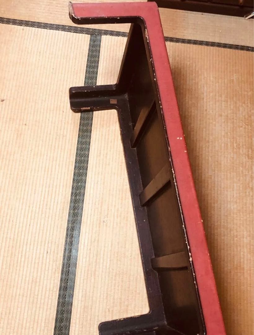 本物一閑張り　１００年前の物　紙と布を貼り合わせ漆で固めた軽く頑丈な物