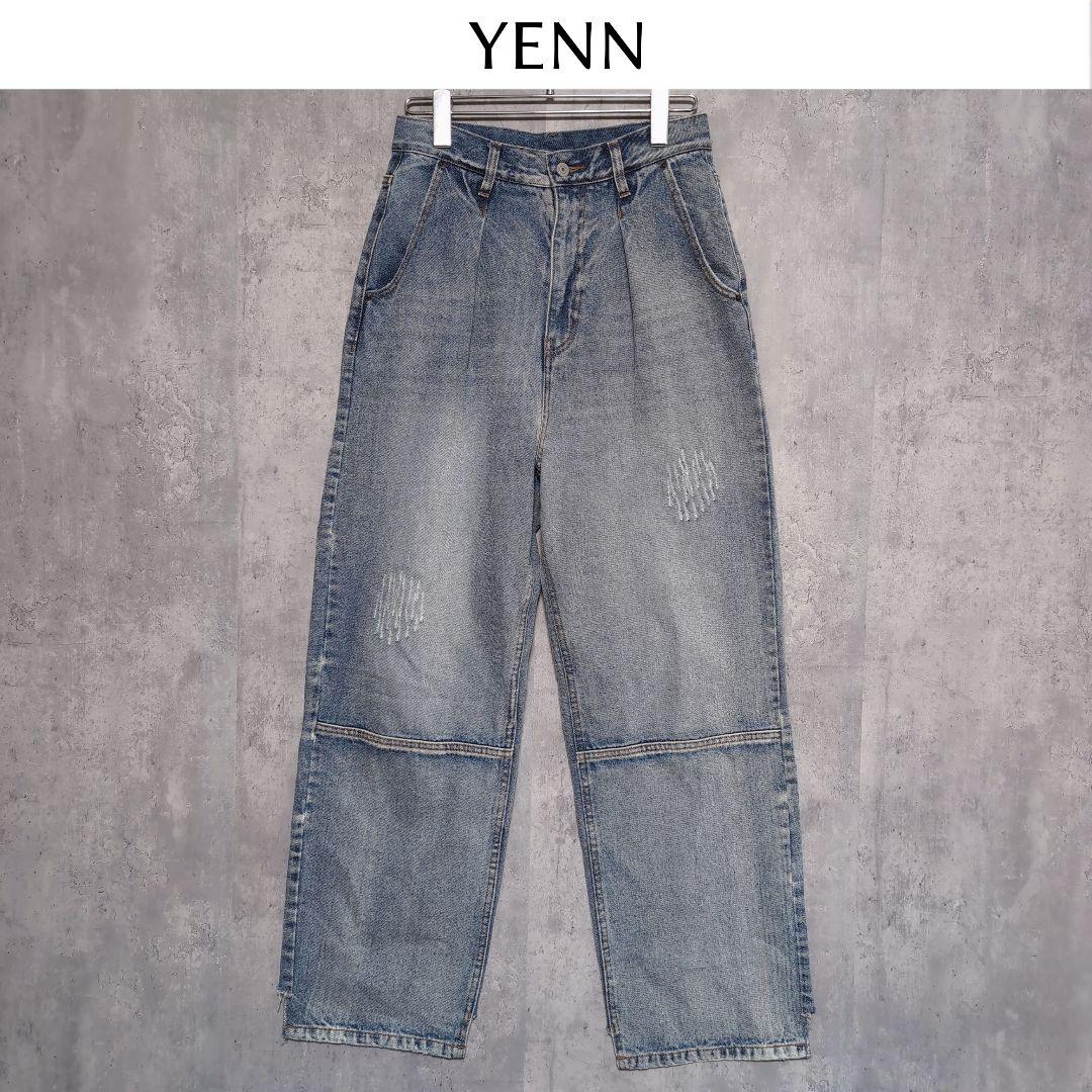 YENN イェン【40】HIGH RISE TUCK WIDE PT