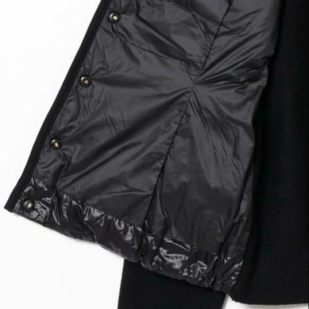 MONCLER スナップ ノーカラー ダウンカーディガン