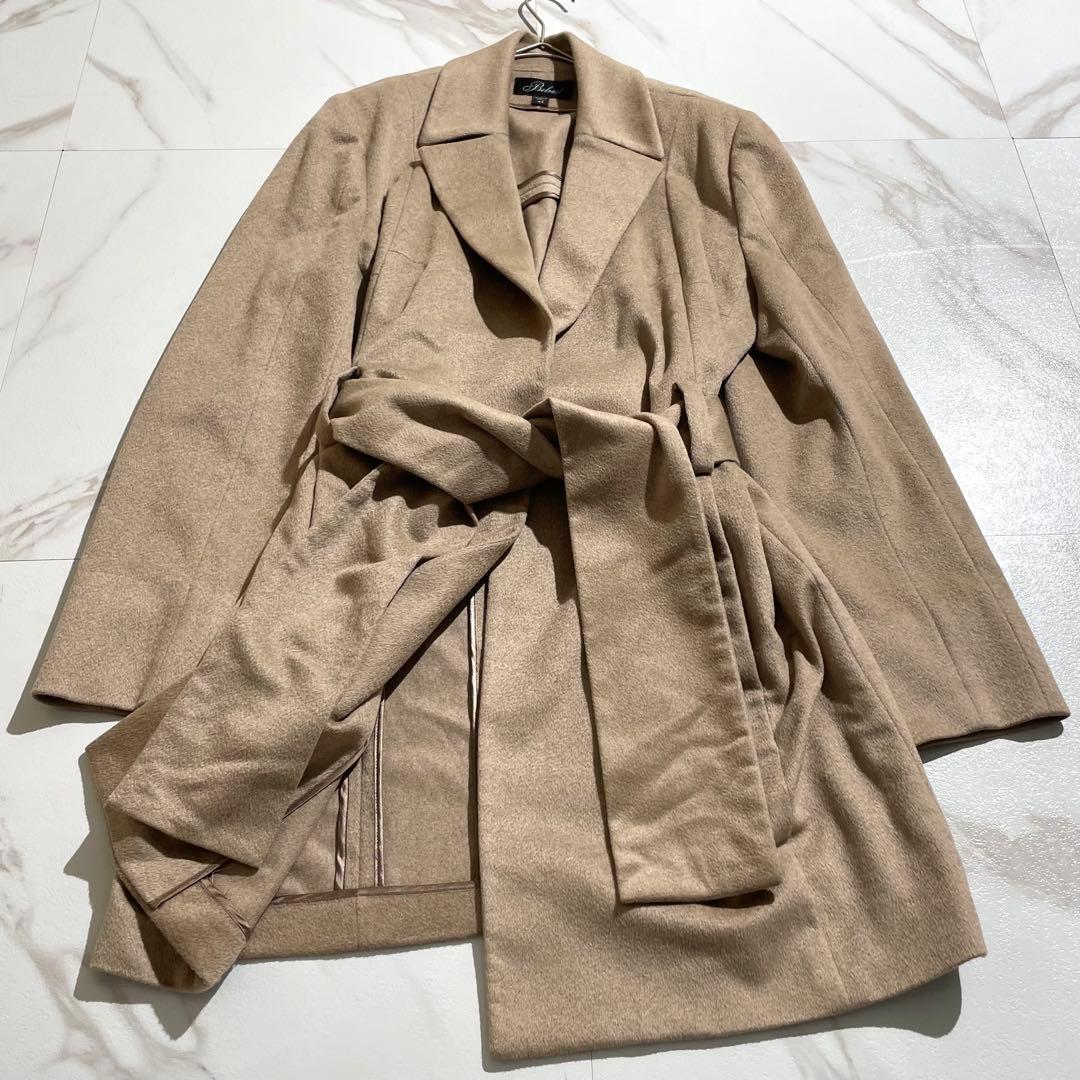 極美品✨ ベルベスト カシミヤ×ミンク素材 トレンチコート ブラウン 大きい