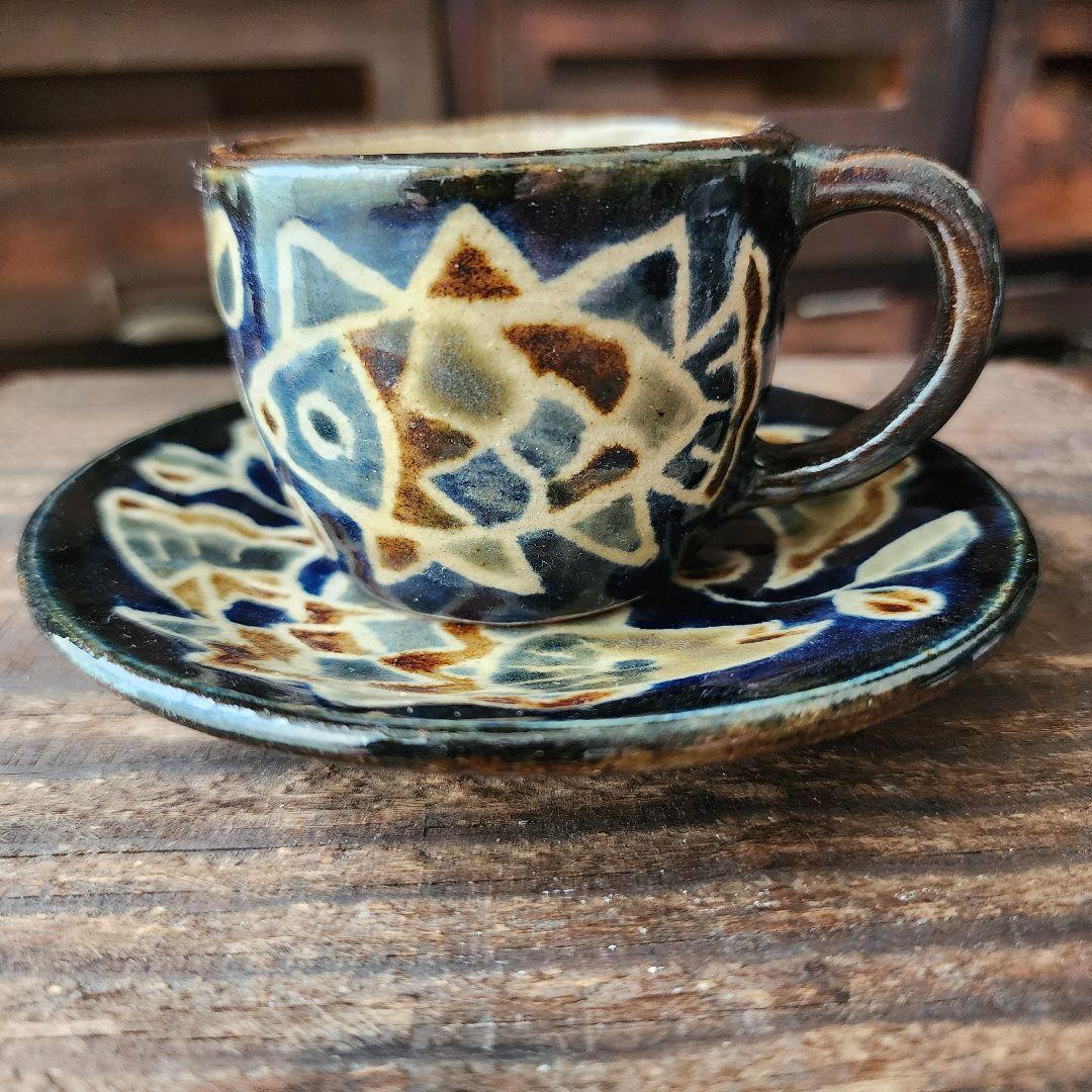 No.72　新品　やちむん　カップ&ソーサー