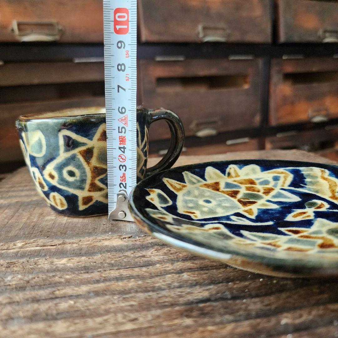 No.72　新品　やちむん　カップ&ソーサー