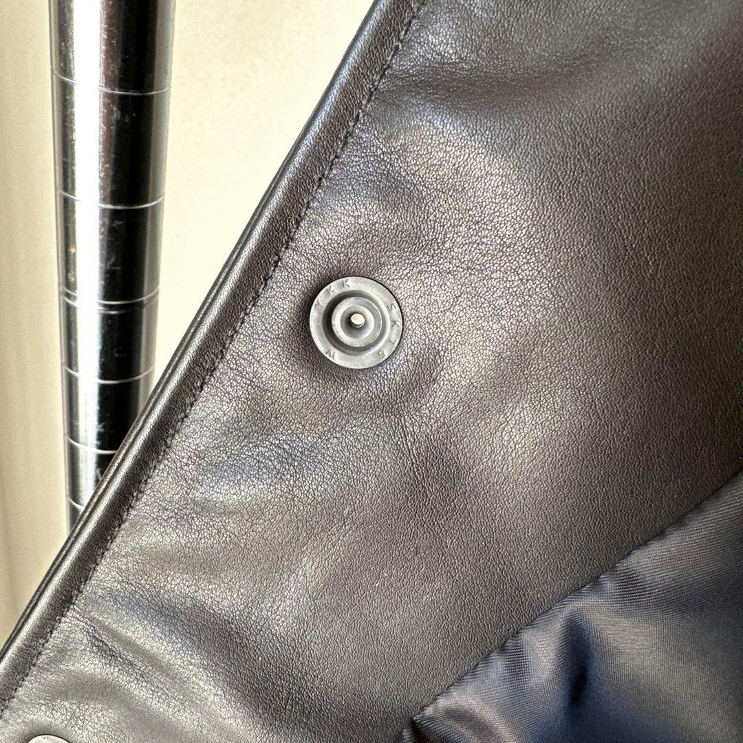 水染カーフレザー コーチジャケット 1.1-1.2mm 無塗装 L