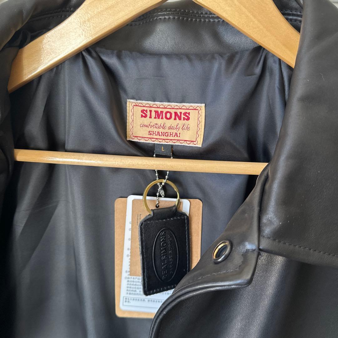 水染カーフレザー コーチジャケット 1.1-1.2mm 無塗装 L