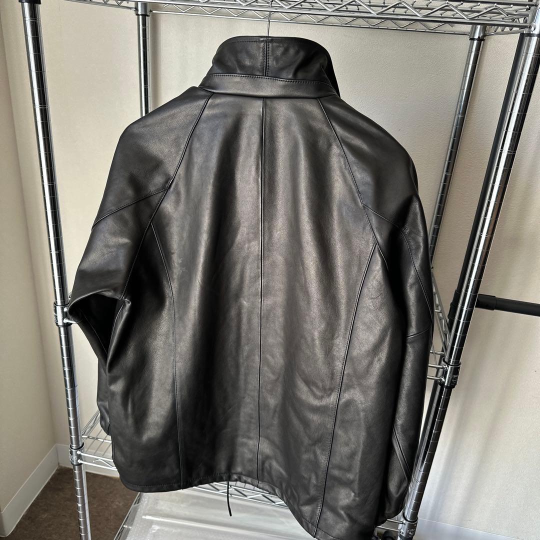 水染カーフレザー コーチジャケット 1.1-1.2mm 無塗装 L