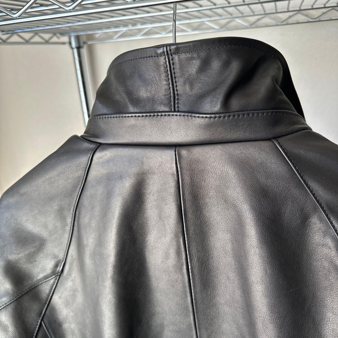 水染カーフレザー コーチジャケット 1.1-1.2mm 無塗装 L