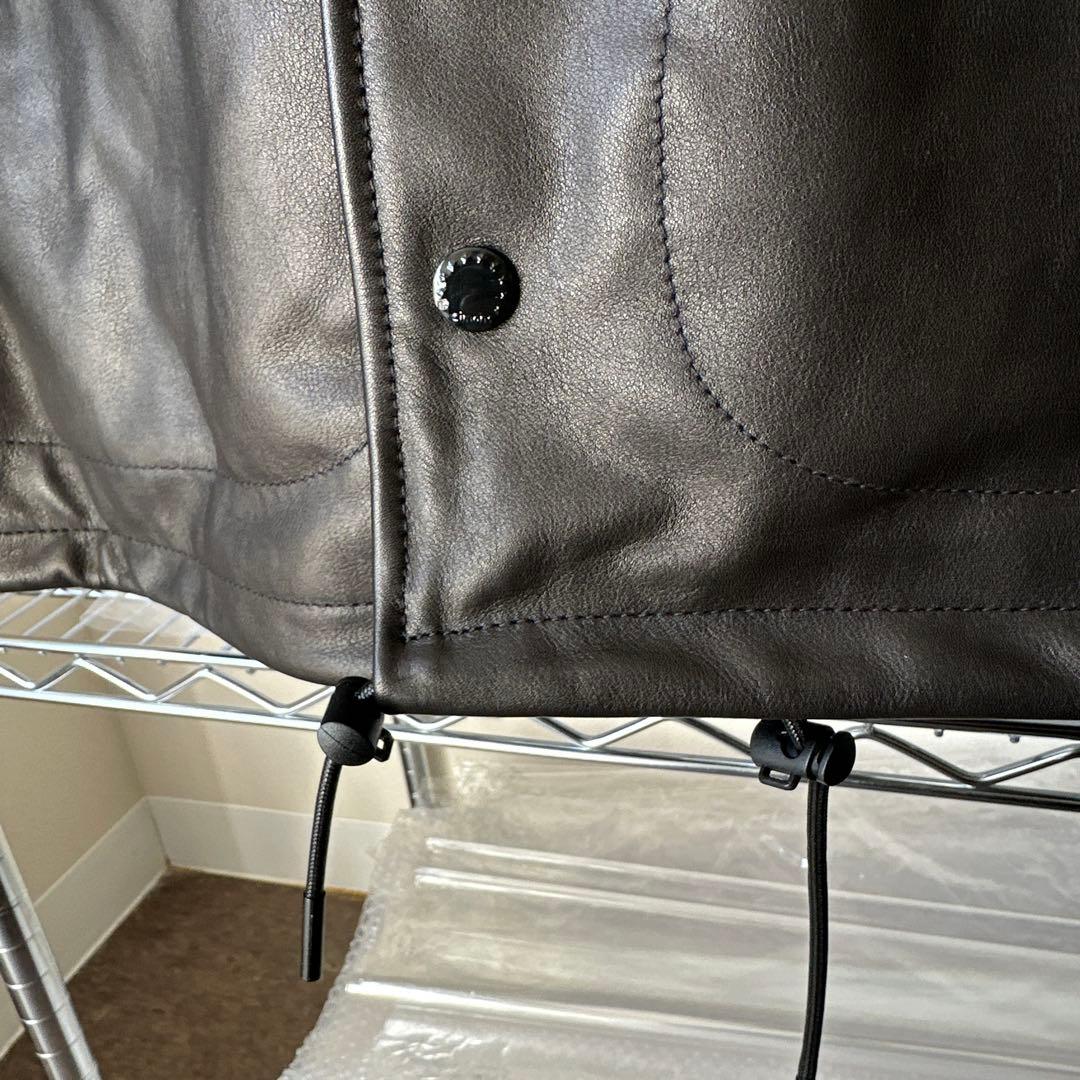 水染カーフレザー コーチジャケット 1.1-1.2mm 無塗装 L