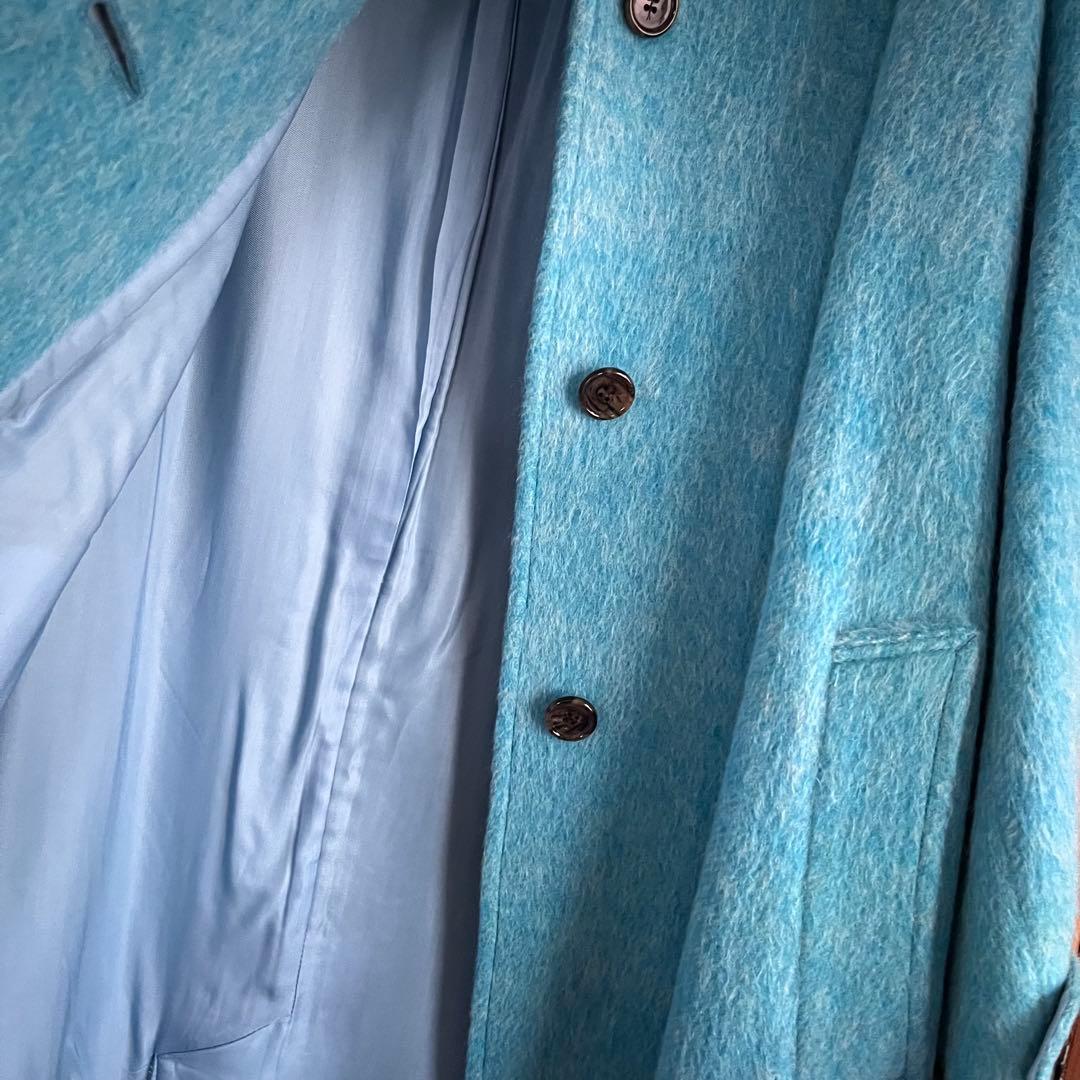 【年末年始限定お値下げ】ウールモヘヤシャギーバルカラーコート サイズ38