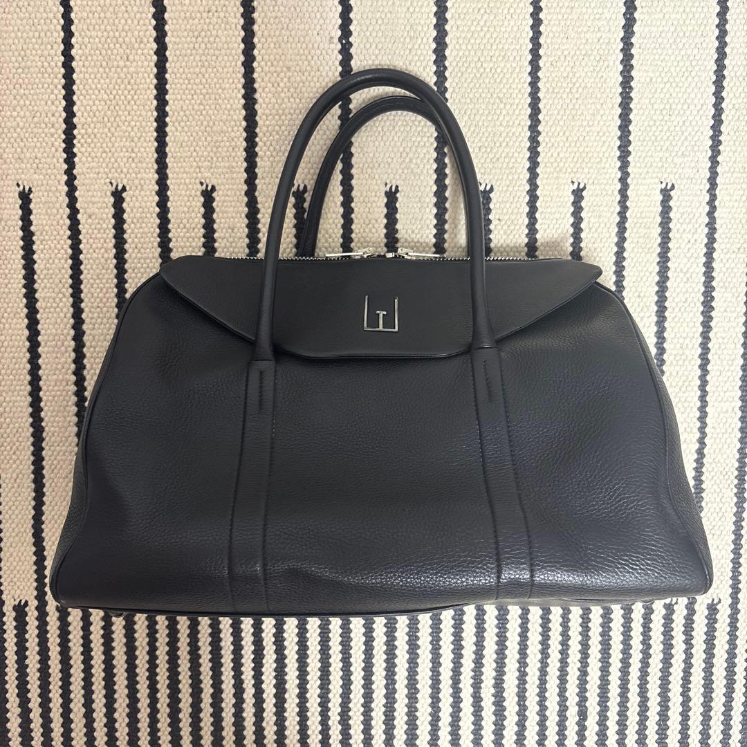 最終価格ゴールデングースGOLDEN黒レザーボストンバッグハンドバッグ