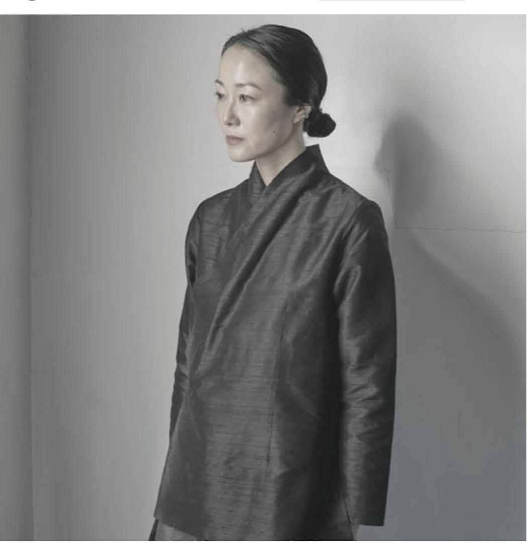 最終値下げ　afa真砂三千代　シルク　羽織　黒　mittan