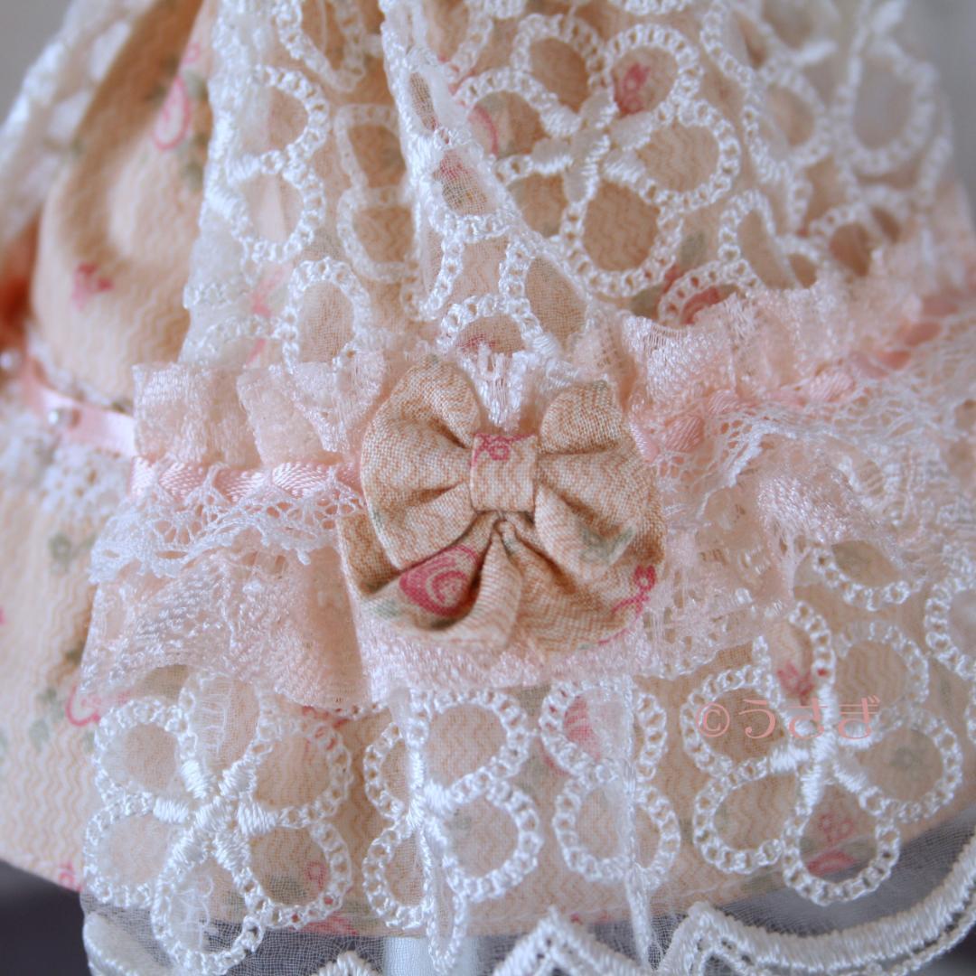 く*ち様 22㎝ドール用 レイヤードドレスセット ハット イヤリング【1164】