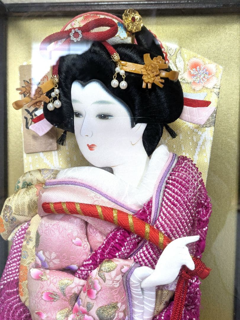 羽子板　オルゴール付き　出産祝い　伝統　日本人形　縁起物　手まり付き