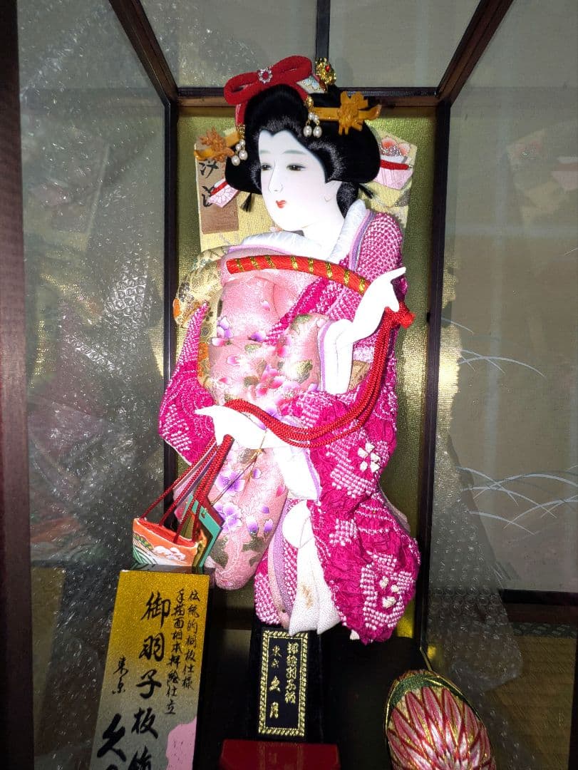 羽子板　オルゴール付き　出産祝い　伝統　日本人形　縁起物　手まり付き