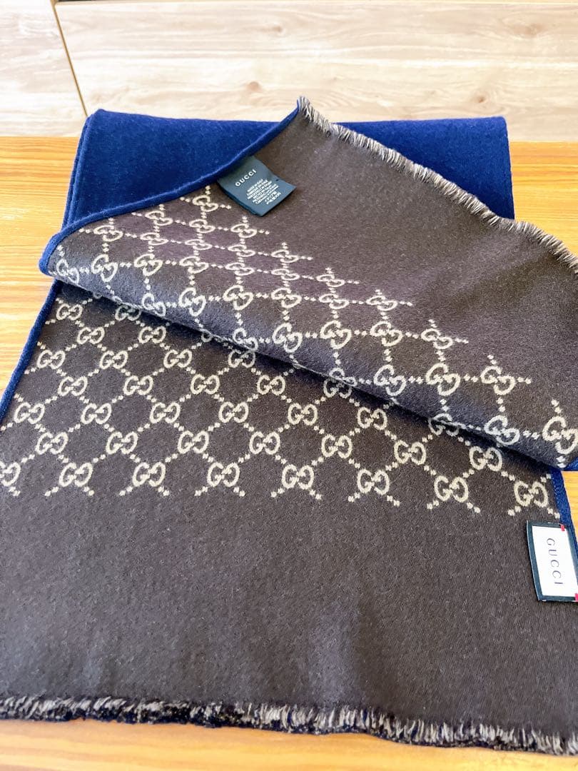 グッチ ストール マフラー GUCCI リバーシブル メンズ レディース GG柄