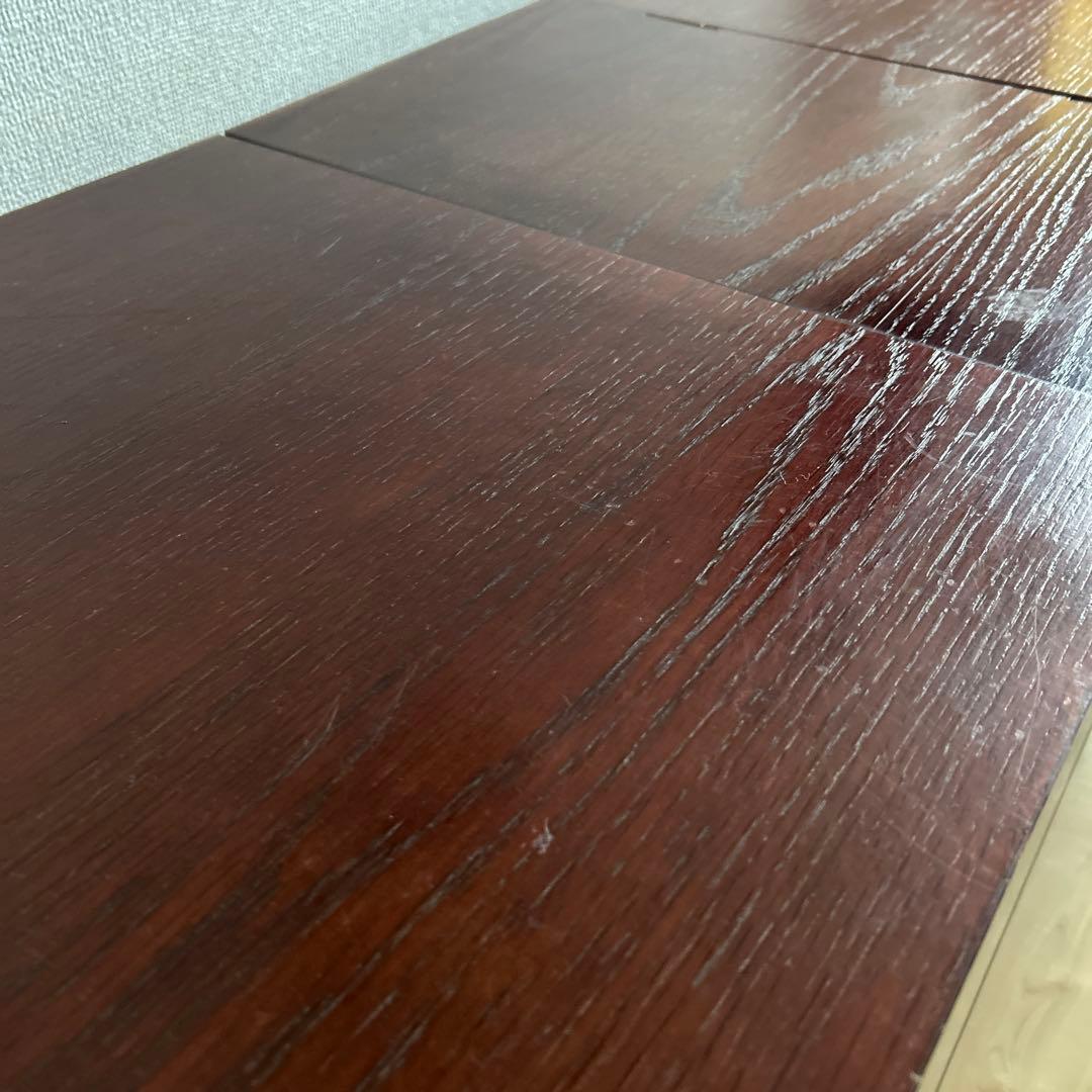 木製折りたたみ文机　和机　三段引き出し　古道具　古民具　アンティーク　昭和レトロ