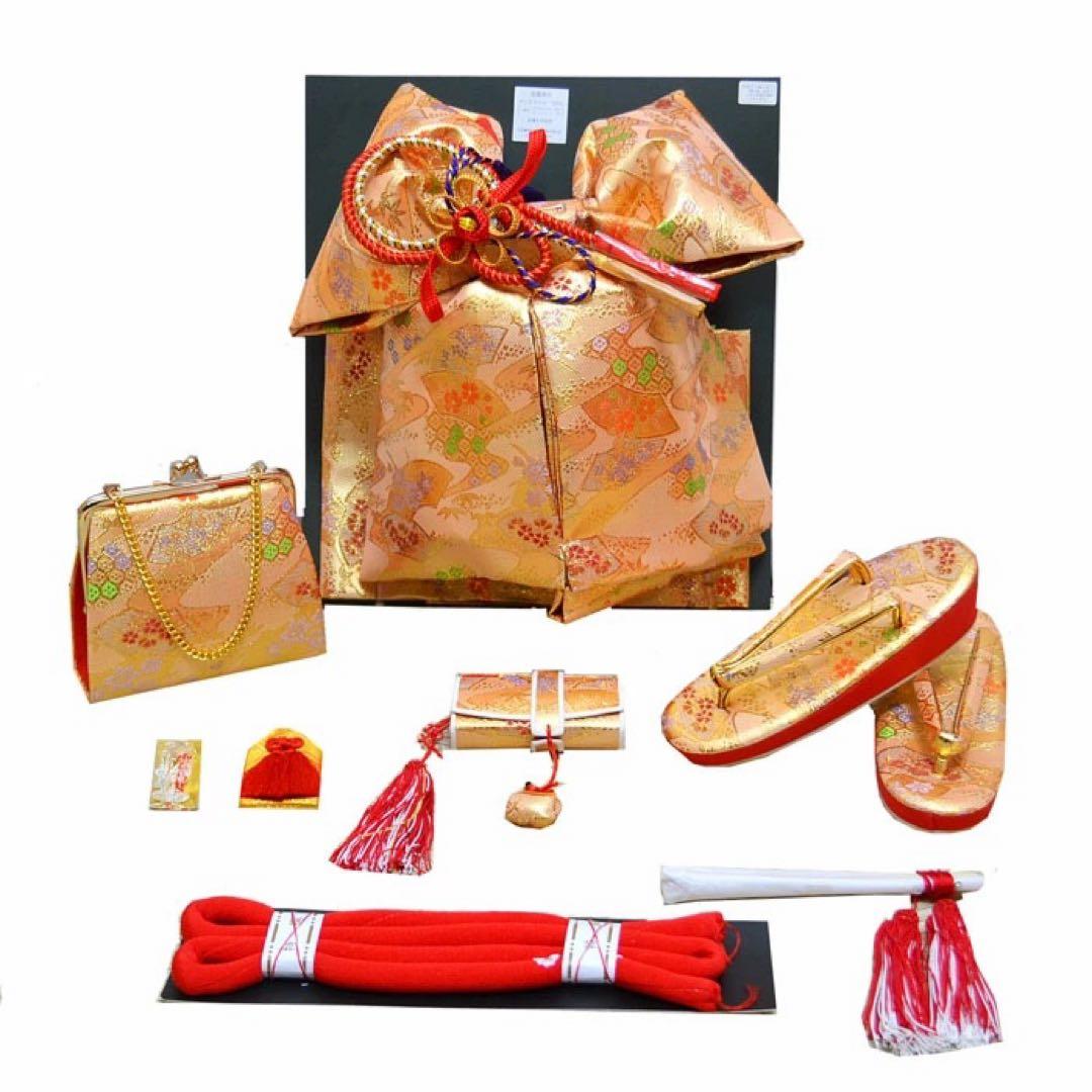 1点限り　七五三 着物 7歳 女の子 正絹着物フルセット　絞り柄　総刺繍使い　赤