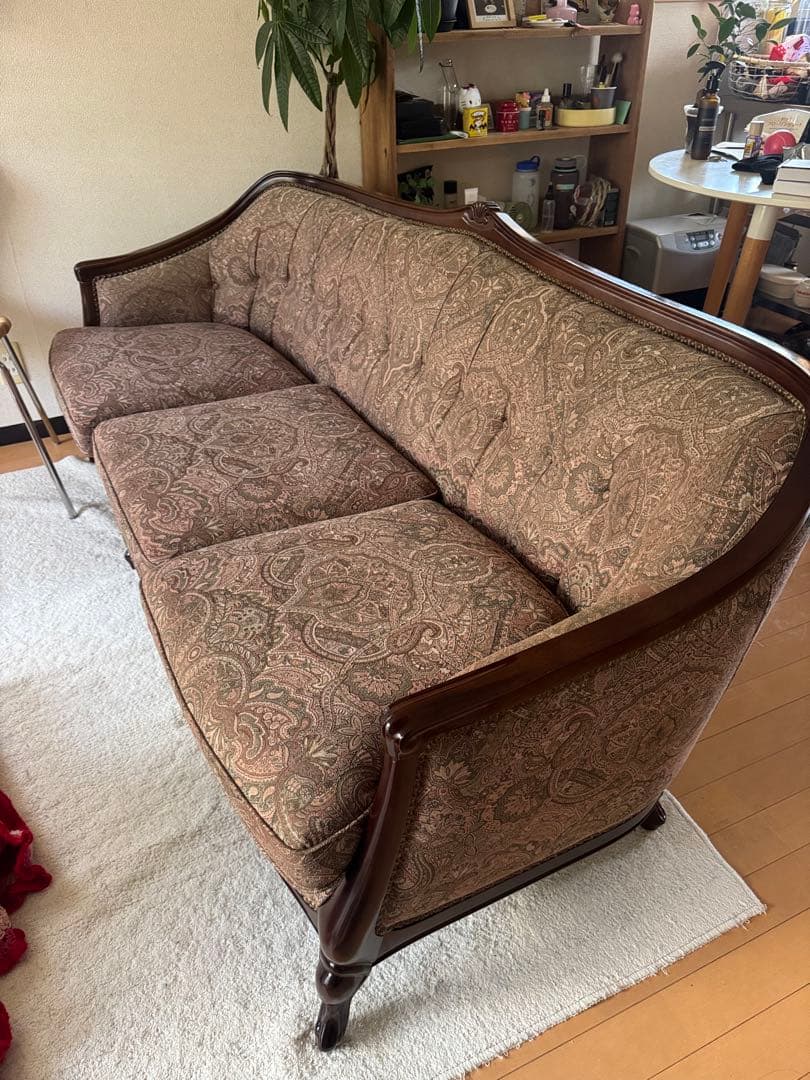 【超美品】maruni 木工 応接 3人掛けソファ 高級家具 レザー ビンテージ