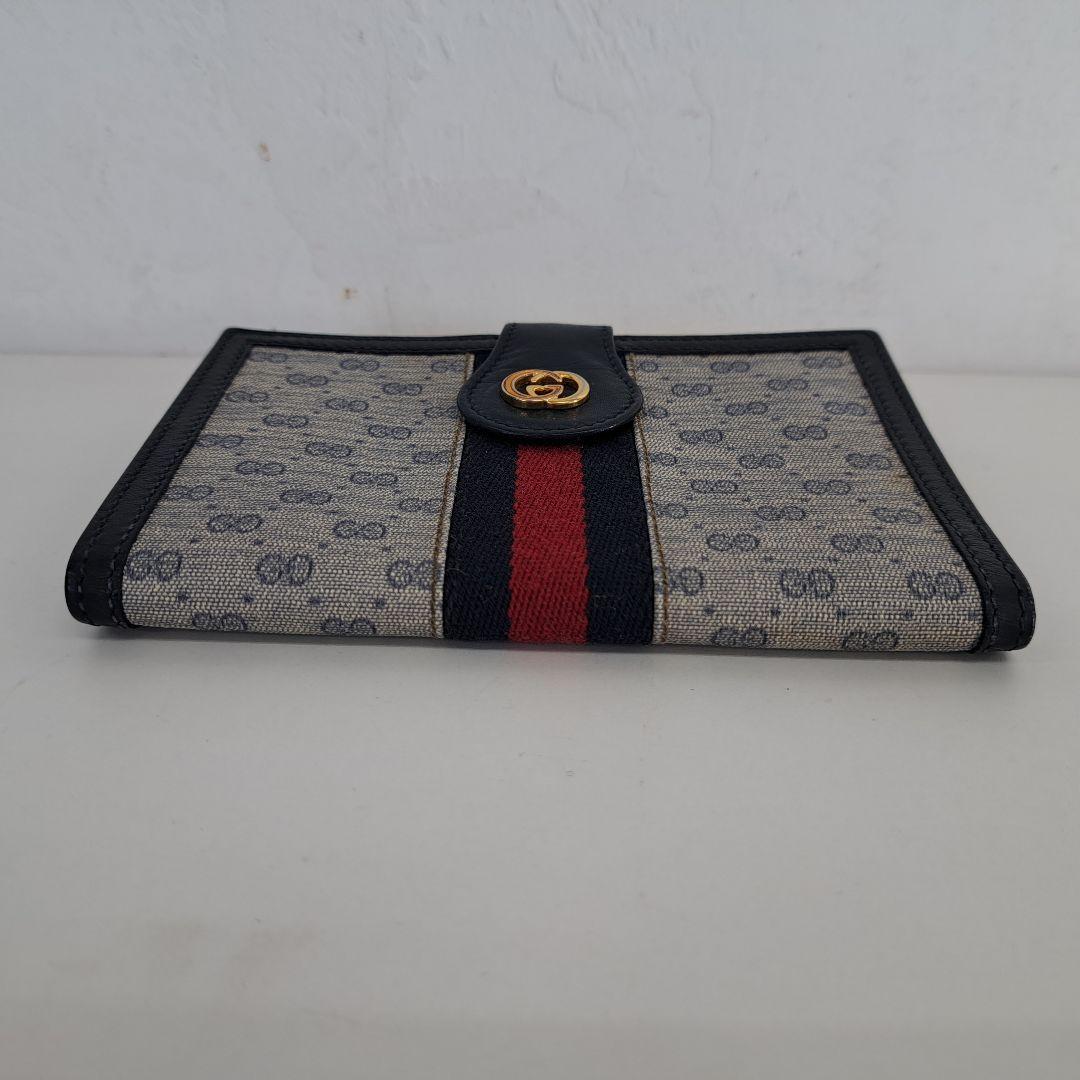 HR1-2GUCCI オールド グッチ 二つ折り 財布 シェリーライン がま口