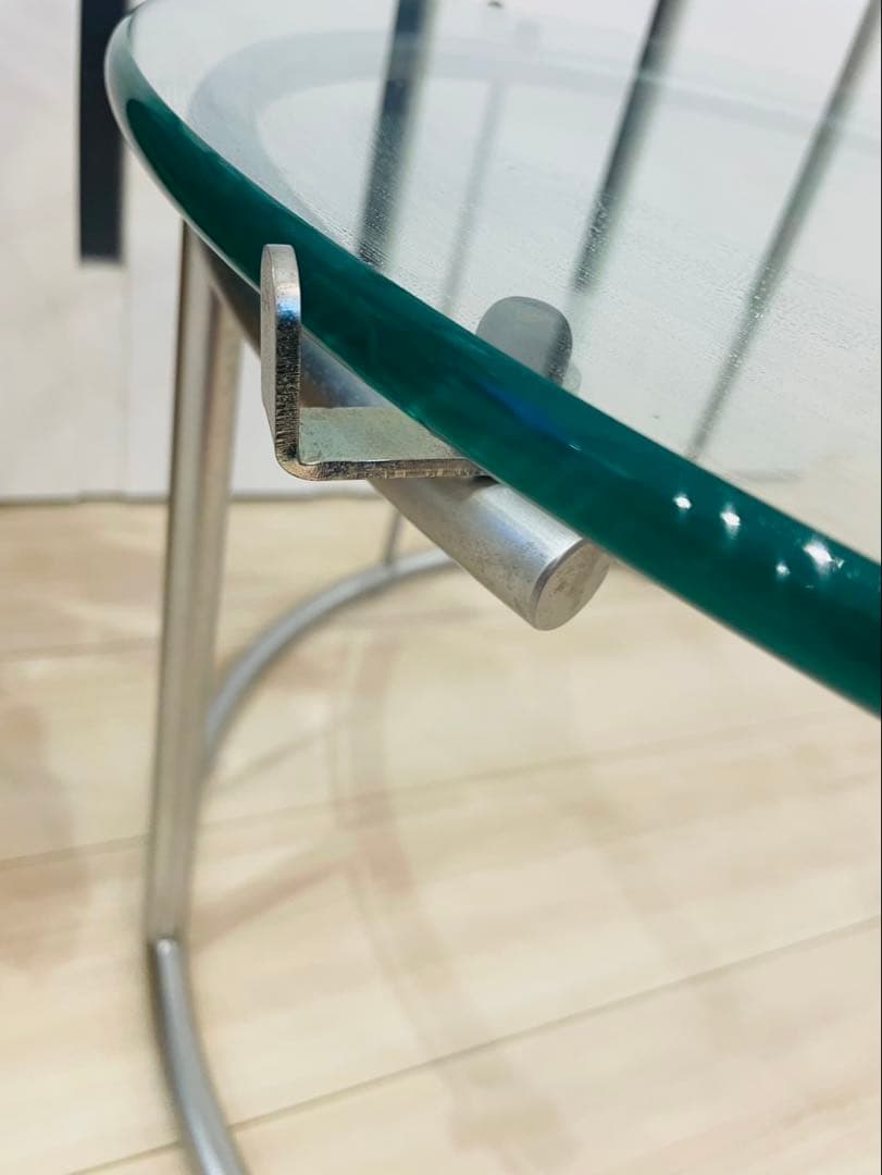 美品 HUKLA フクラ　TMRB リビングテーブル　ガラステーブル