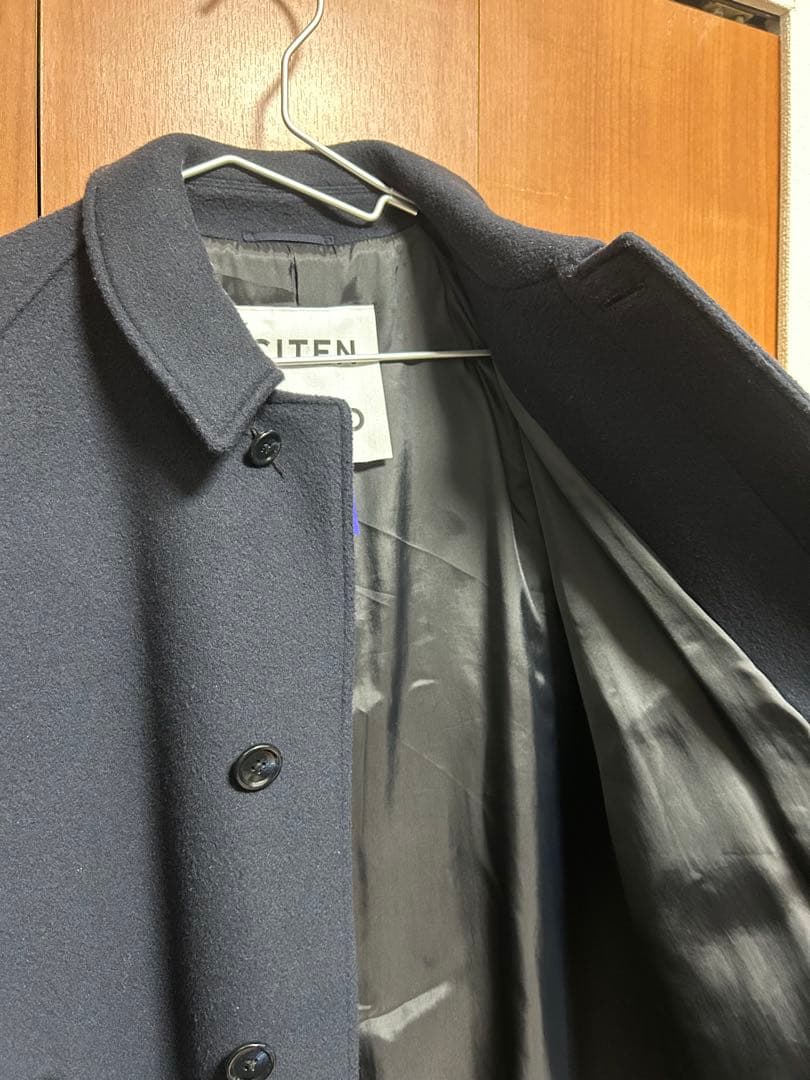 CITEN 2021AW ウールバルカラーコート ネイビー
