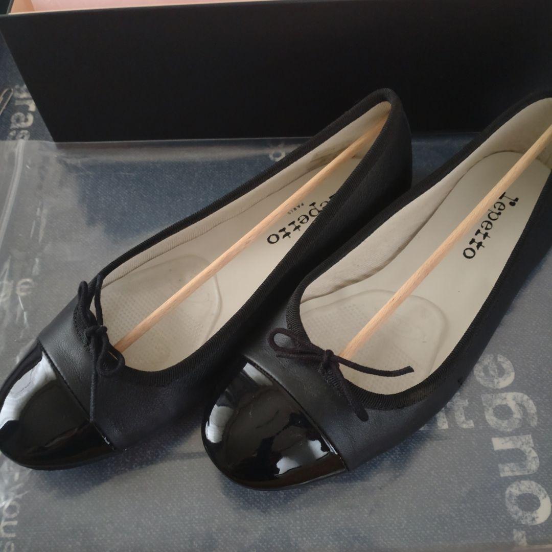 レペット バレエシューズ 黒 36 　ケース袋あり