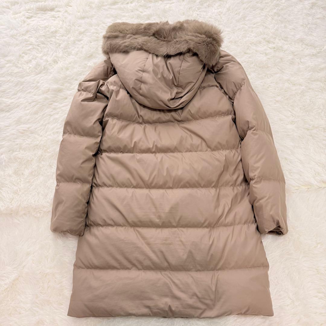 アーバンリサーチ ダウンジャケット ラビットフードストレッチロングダウン