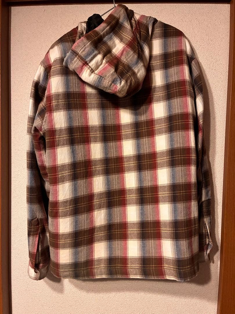 トップス supreme Quilted Hooded Plaid Shirt
