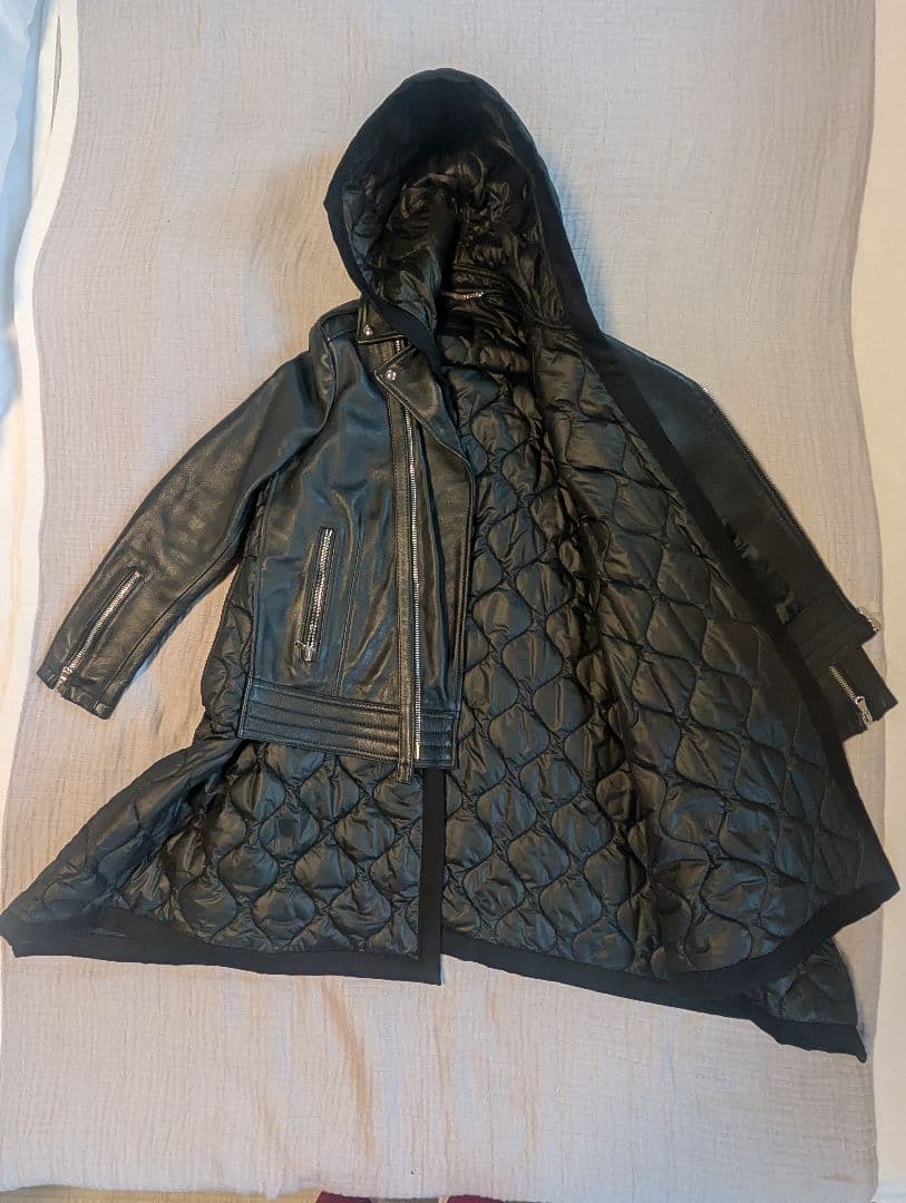 美品DIESEL BLACK GOLD レザーキルティングジャケット 36