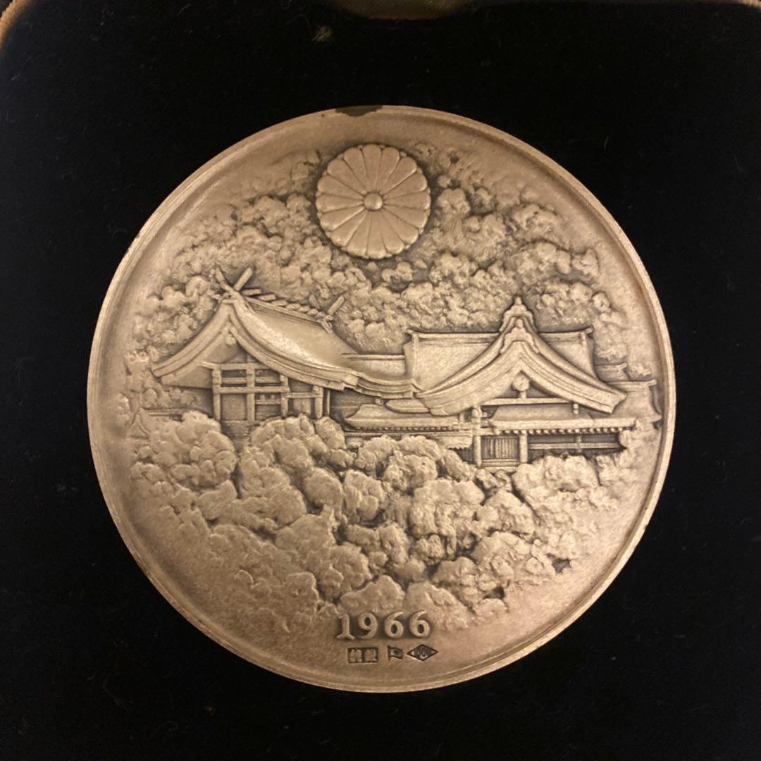 明治百年記念 明治天皇御肖像牌 純銀メダル 122.0g お値下げ不可