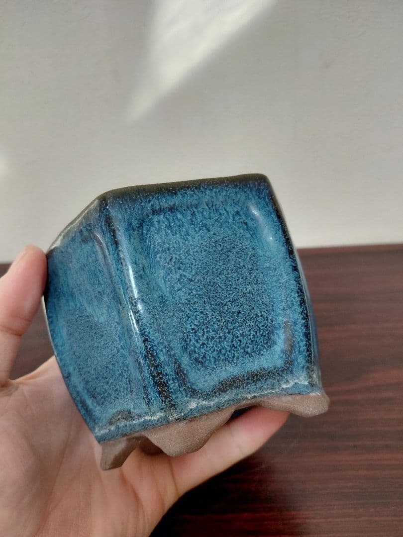 海鼠釉 鉢 盆栽鉢 詳細不明