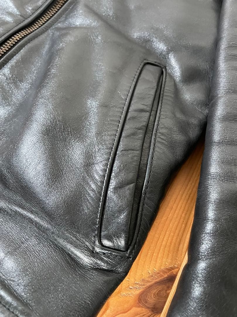 VANSON ENF シングルライダースレザージャケット32 USA製 バンソン