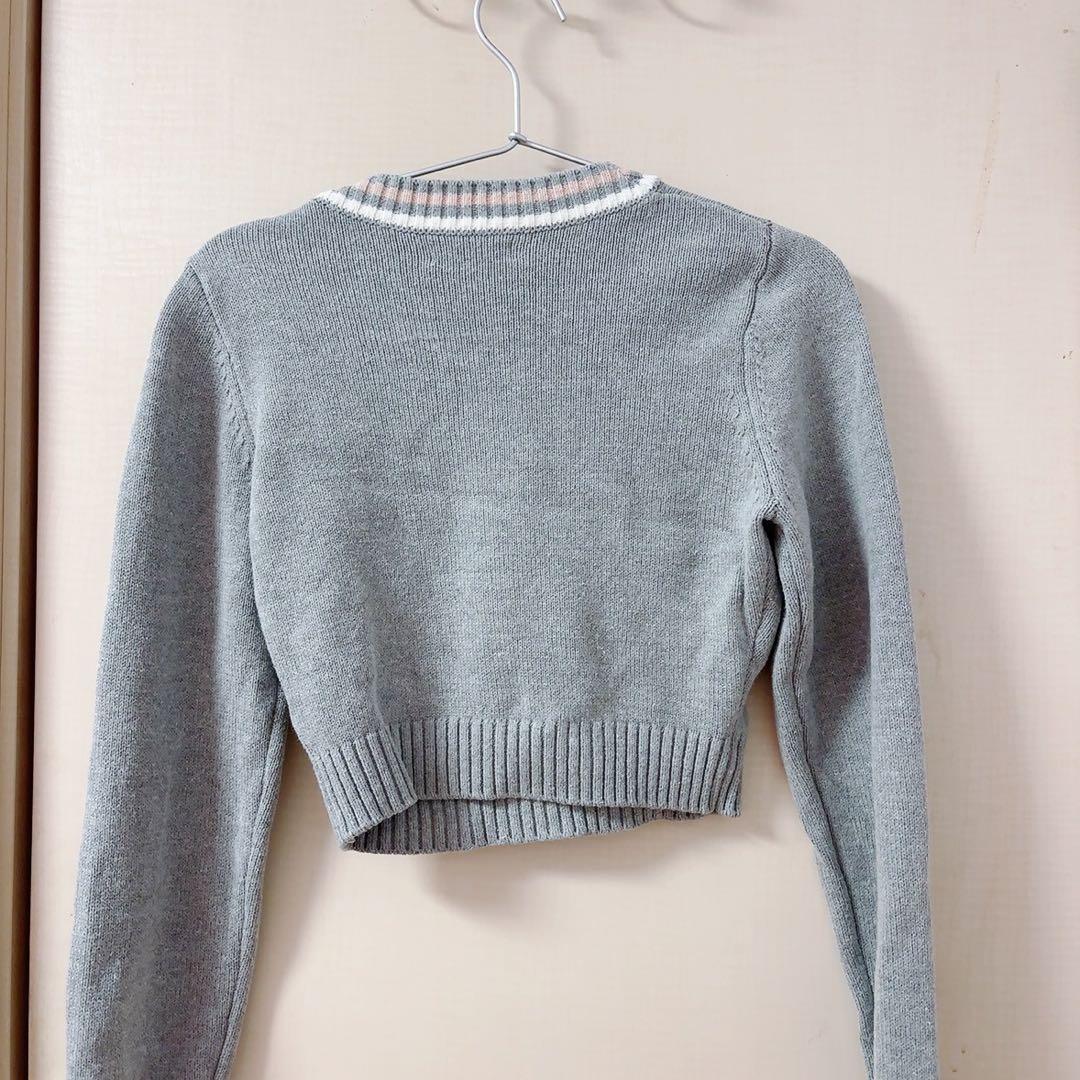 Darich レトロDDロゴニットトップス　グレー