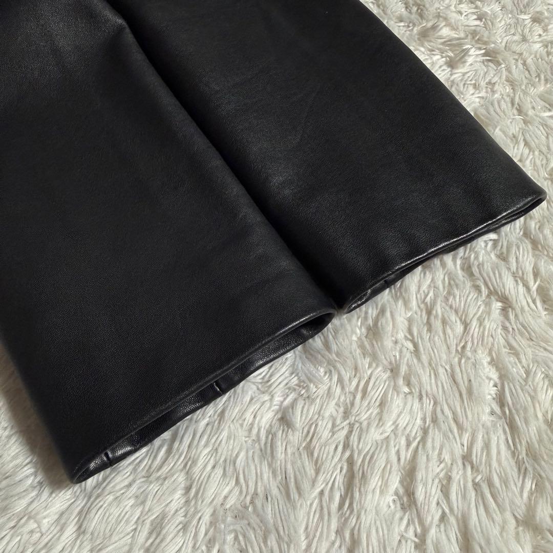 HALMUT LANG ヘルムートラング ラムレザージャケット フーディ L