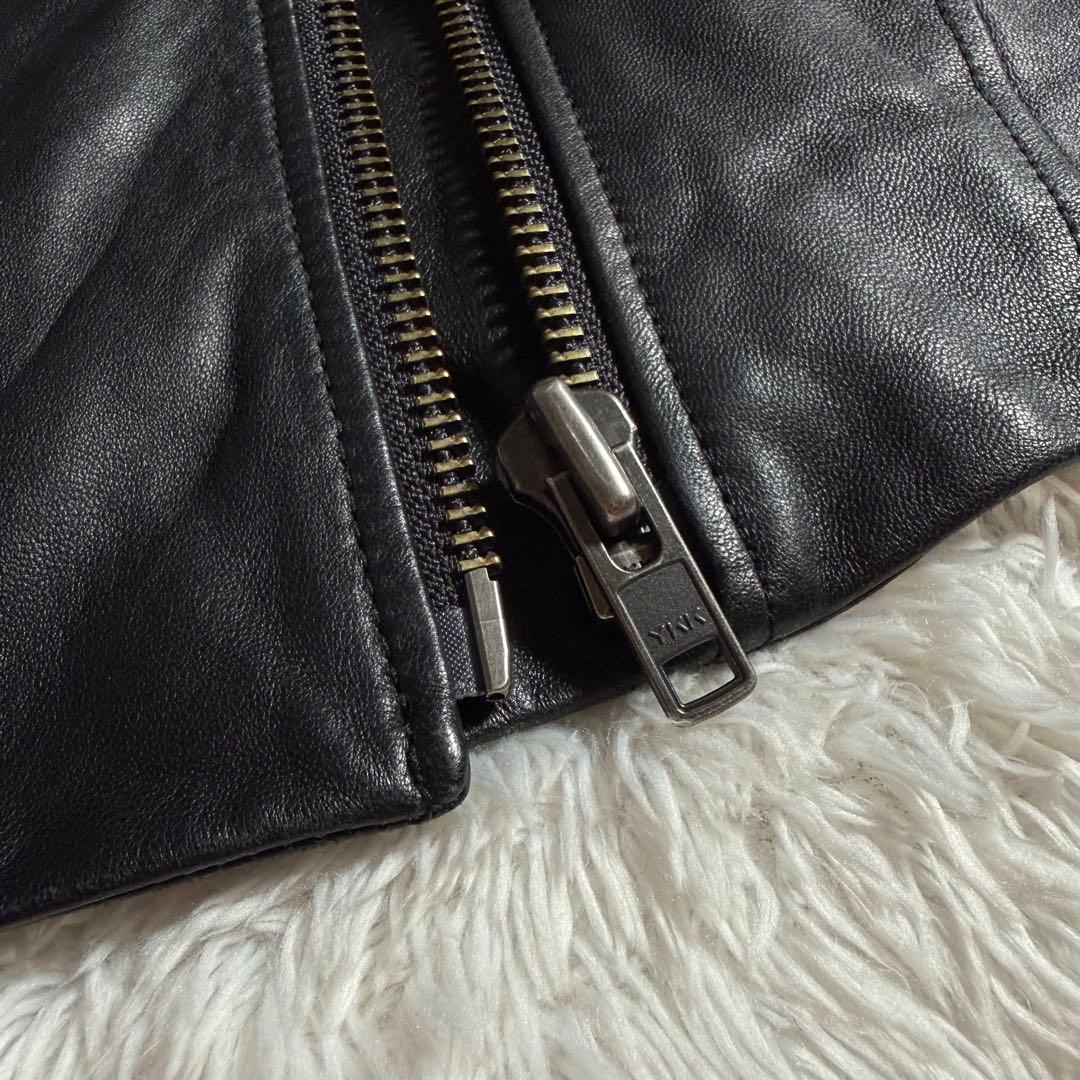 HALMUT LANG ヘルムートラング ラムレザージャケット フーディ L