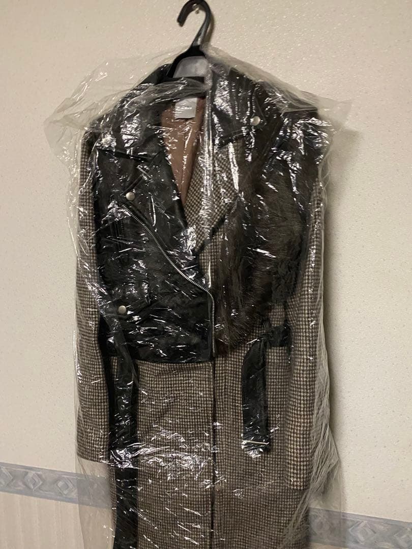 アメリ　ライダースドッキング　ロングコート
