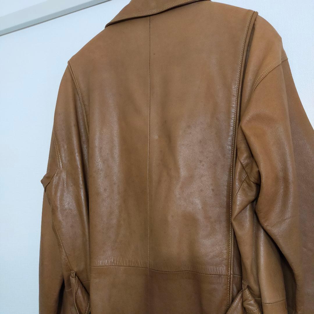 ロエベ　超ヴィンテージ　ナッパ レザー　トレンチコート